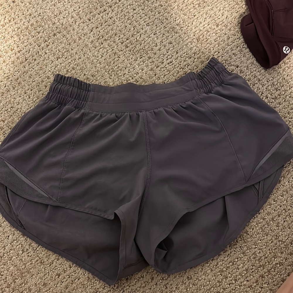 purple lululemon shorts